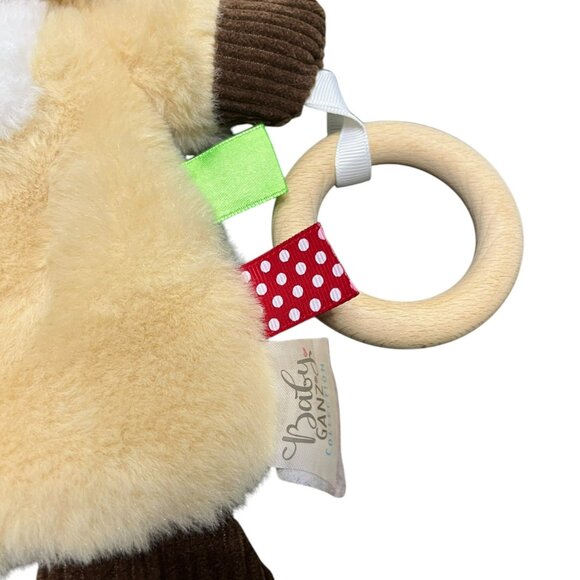 Baby Ganz Downy Reindeer Sensory Toy Baby Crinkle Belly Tags Lovey - Picture 3 of 11